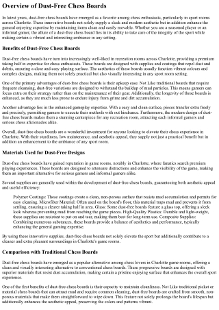 Dust-Free Chess Boards That Pop In Charlotte Recreation Rooms