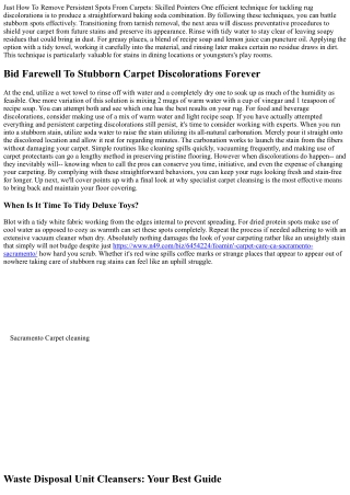 Just How To Remove Persistent Spots