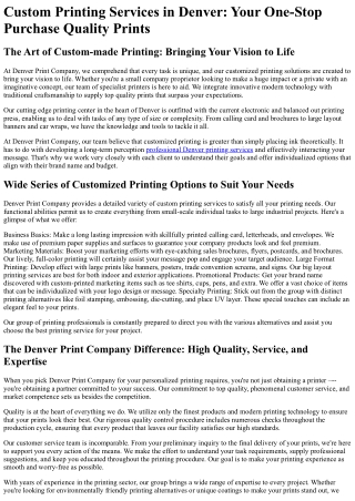 Denver Print Company