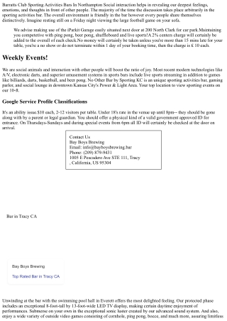 Barratts Club Sporting Activities Bars In Northampton