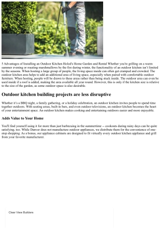 6 Reasons Why You Absolutely Must Have an Outdoor Kitchen This Summer