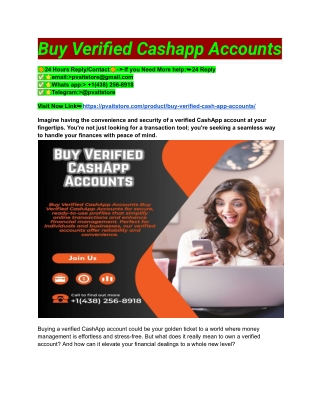What are the top 5 sites to buy verified cash app accounts ...