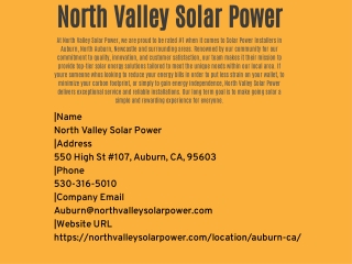 North Valley Solar Power