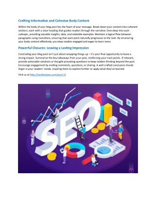 Crafting Informative and Cohesive Body Content