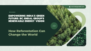 Empowering India's Green Future BC Jindal Group's Renewable Energy Vision