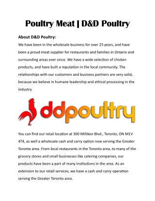 Poultry Meat