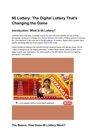 66 Lottery_ The Digital Lottery That's Changing the Game