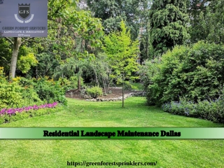 Residential Landscape Maintenance Dallas