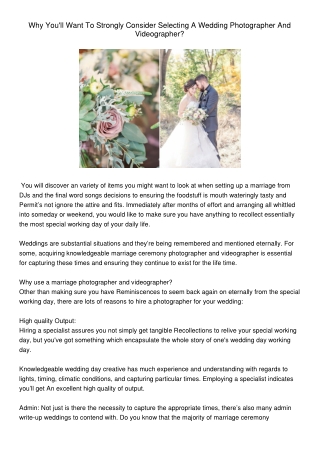 WhyYoullWantToStronglyConsiderSelectingAWeddingPhotographerAndVideographer403