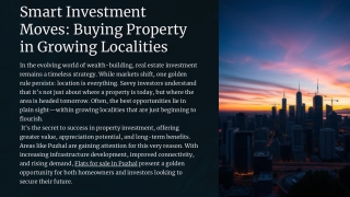Smart Investment Moves Buying Property in Growing Localities