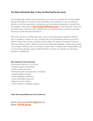 Complete Guide to Purchasing a Verified PayPal Accounts