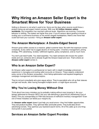 amazon seller expert