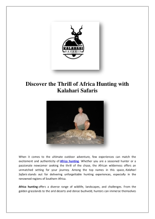 Cape Buffalo Charges Hunter | kalaharisafaris