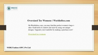 Oversized Tee Womens  Worldoftee.com