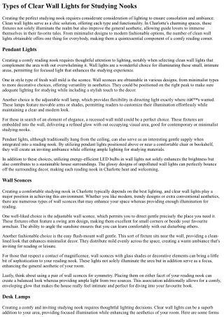 Clean Wall Lights That Cozy Up Charlotte Studying Nooks