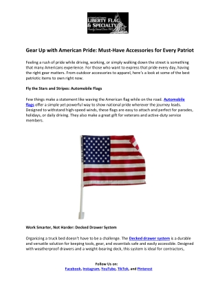 Liberty Flags & Specialty- Automobile Flags