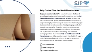 Poly Coated Bleached Kraft Manufacturer