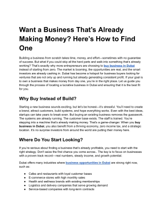 Want a Business That’s Already Making Money_ Here’s How to Find One