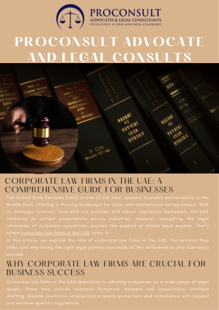 Corporate Law Firms in the UAE A Comprehensive Guide for Businesses