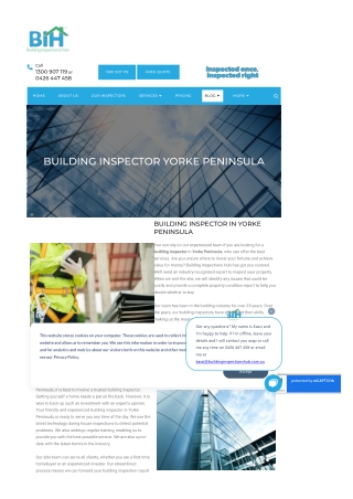 Building Inspector Yorke Peninsula