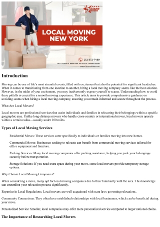 Avoiding Scams When Hiring a Local Moving Company