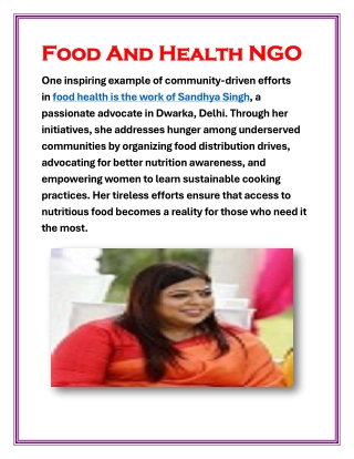 Food And Health NGO