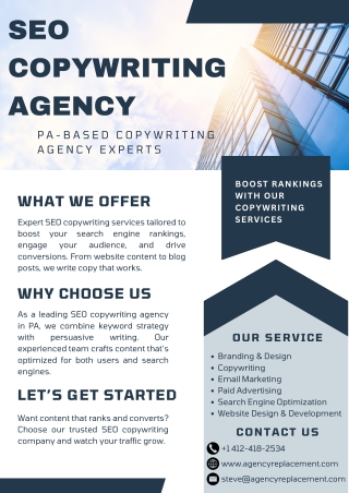 SEO Copywriting Services by Trusted PA Agency & Top Copywriting Company