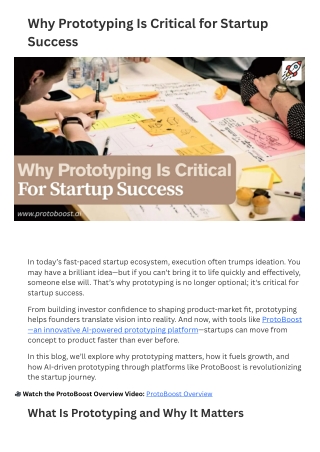 Why Prototyping Is Critical for Startup Success