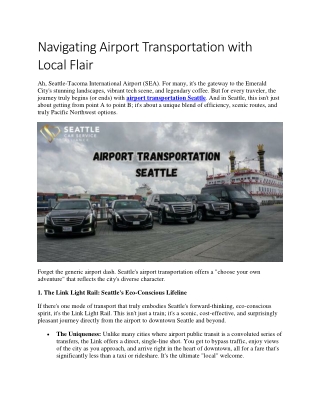 Navigating Airport Transportation with Local Flair
