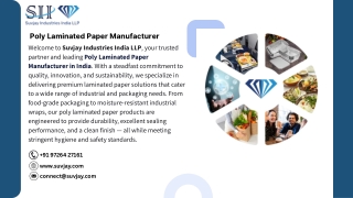 Poly Laminated Paper Manufacturer