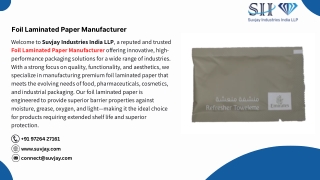 Foil Laminated Paper Manufacturer