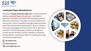 Laminated Paper Manufacturer