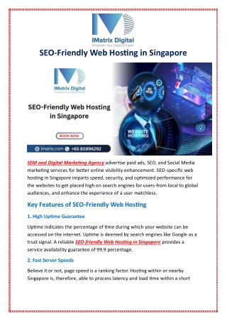 SEO-Friendly Web Hosting in Singapore
