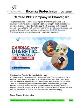 Cardiac PCD Company in Chandigarh