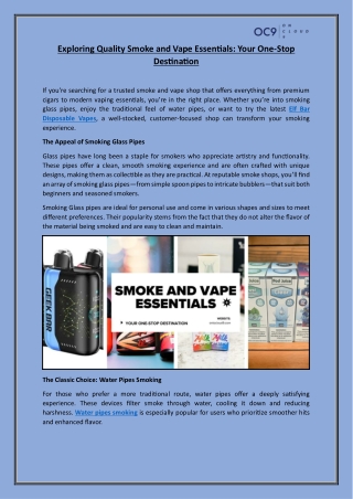 Smoke and Vape Essentials