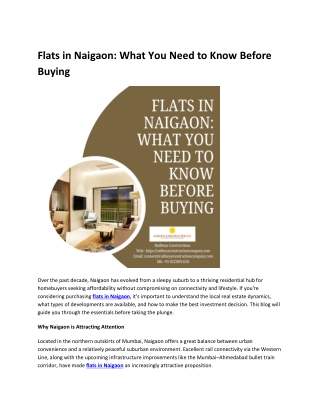 Flats in Naigaon What You Need to Know Before Buying