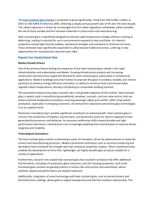 Heat Resistant Glass Industry Poised for Strong Growth Through 2035