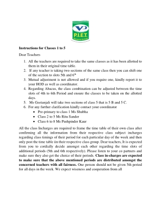 Instructions-for-Classes-1-to-5 Piet Sanskriti Ansals