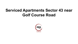Serviced Apartments Sector 43 near Golf Course Road
