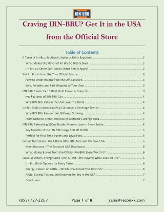 Craving IRN-BRU Get It in the USA from the Official Store