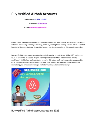 Buy Verified Airbnb Accounts