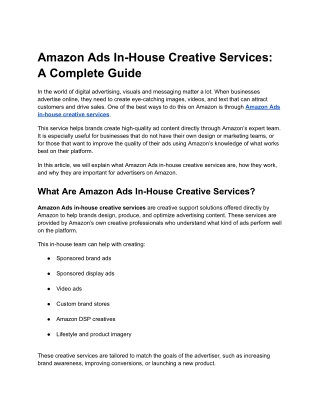 amazon ads in-house creative services