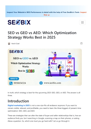 seo vs geo vs aeo which optimisation strategy works in 2025