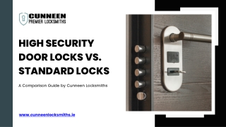 High Security Door Locks vs. Standard Locks