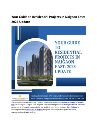 Your Guide to Residential Projects in Naigaon East