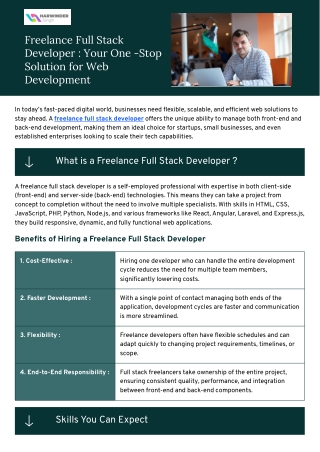 Skilled Freelance Full Stack Developer for Custom Projects