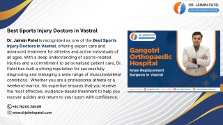 Best Sports Injury Doctors in Vastral