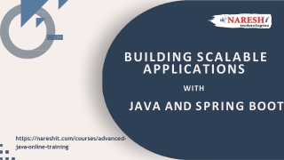 Building Scalable Applications with  Java and Spring Boot
