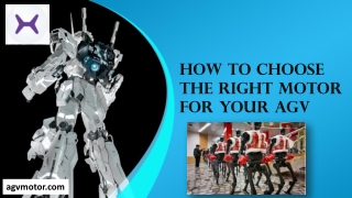 How to Choose the Right Motor for Your AGV