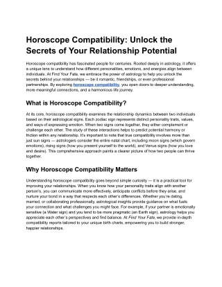 Horoscope Compatibility: Unlock the Secrets of Your Relationship Potential